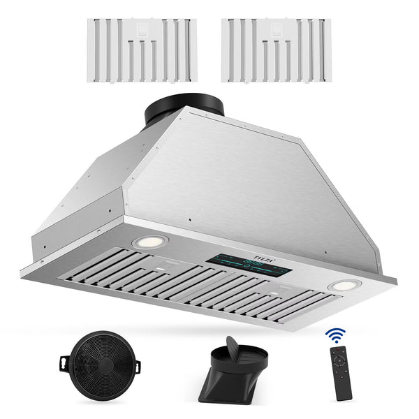 30" Under Cabinet Range Hood Kitchen Stove Vent Hood, with 900 CFM, 4 Speed Gesture Sensing&Touch Control Panel