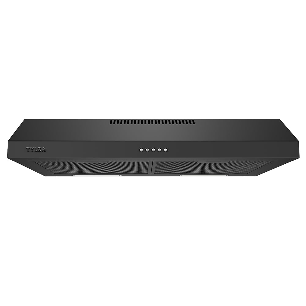 30" 600 CFM Under Cabinet Hood with LED Lights, Built-in Charcoal Filter, Stainless Steel Black.
