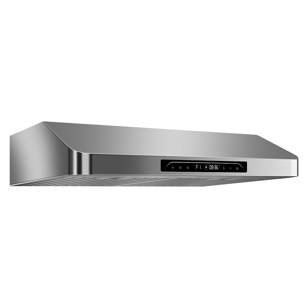 30” 900 CFM Ducted (Vented) Under Cabinet Range Hood with Gesture Sensing and Touch Controls, Silver.