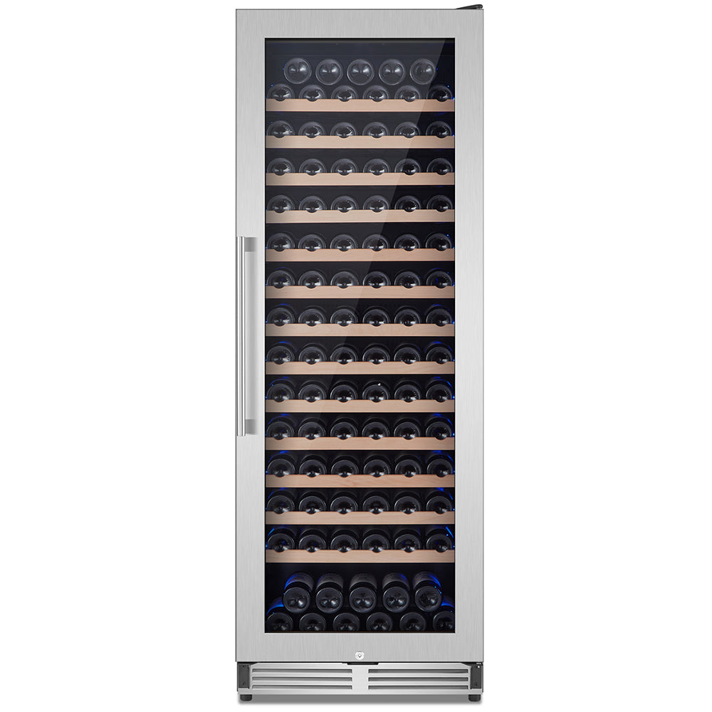 24” Seamless Design 154 Bottle Single Zone Built-In/Freestanding Wine Cooler.