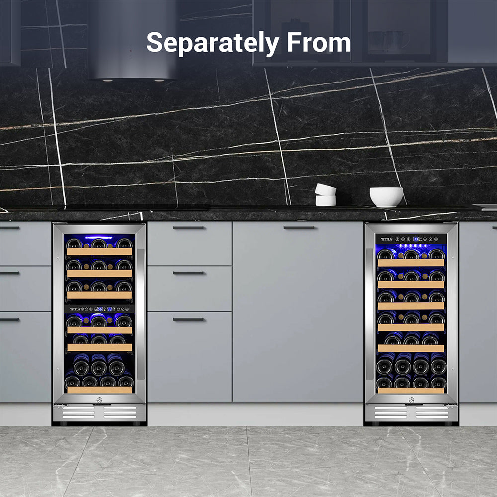 30" Triple Zone 60 Bottle Premium Wine Cooler - Tylza