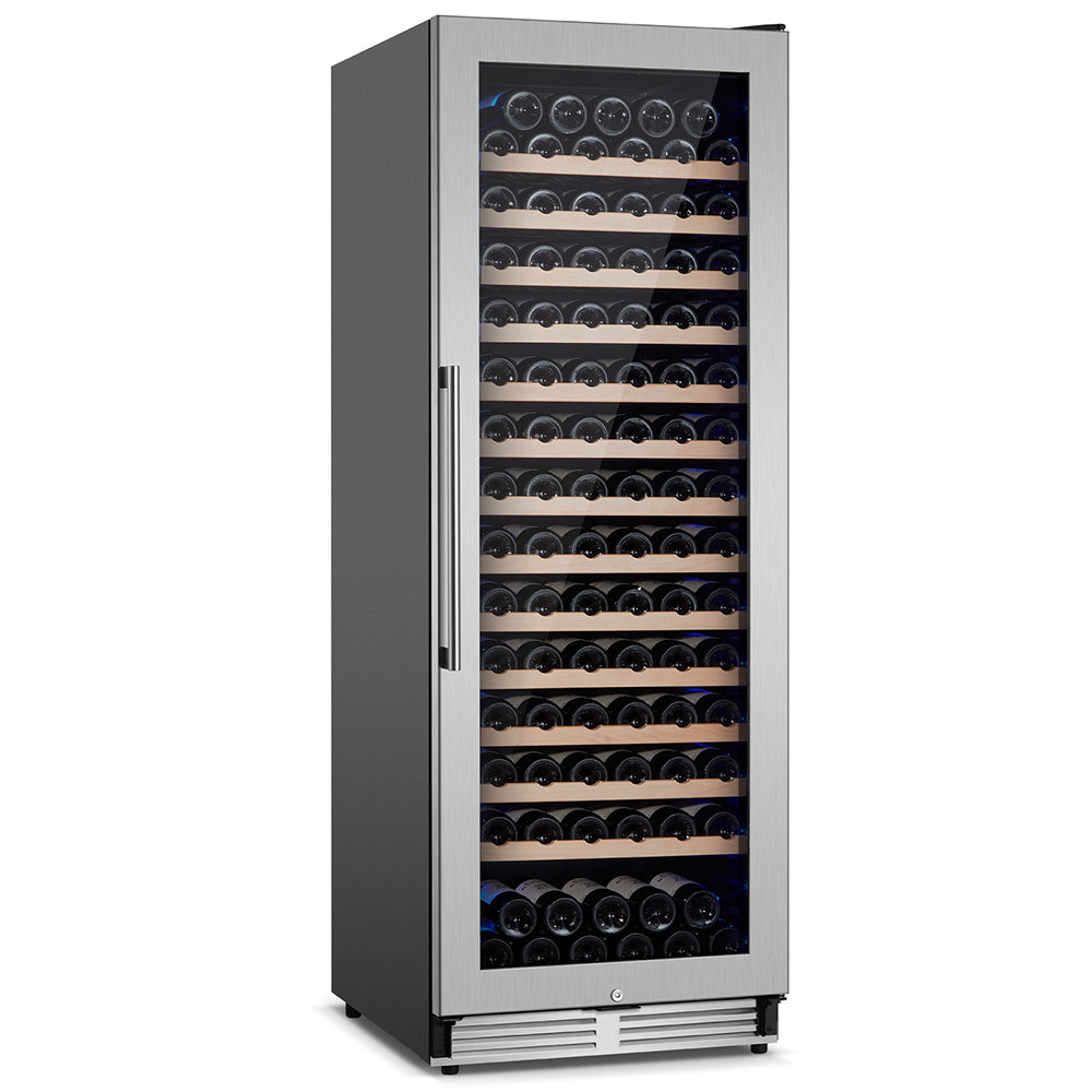 24” Seamless Design 154 Bottle Single Zone Built-In/Freestanding Wine Cooler.