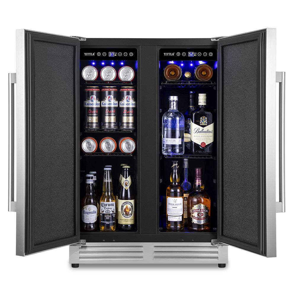 24" Single Zone 120-Can Beverage Refrigerator - Tylza