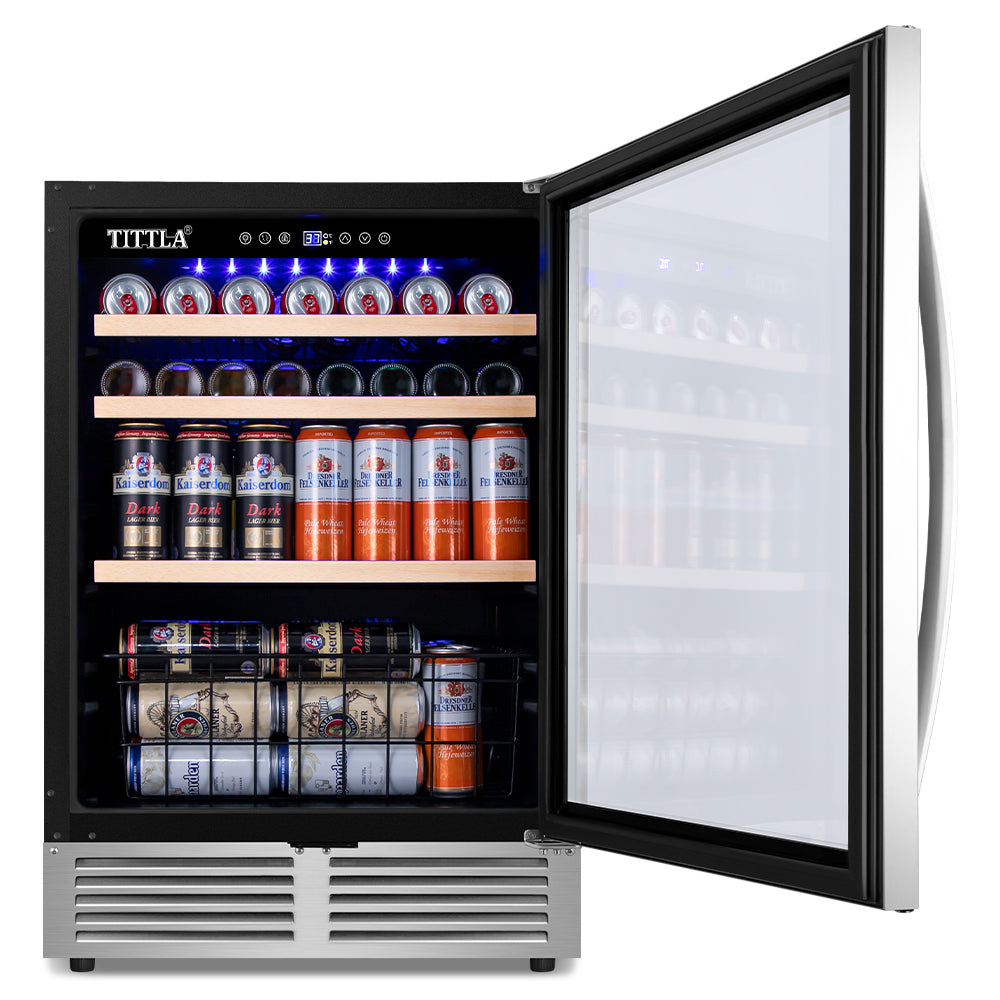 24" Single Zone 180 Can Beverage Refrigerator - Tylza