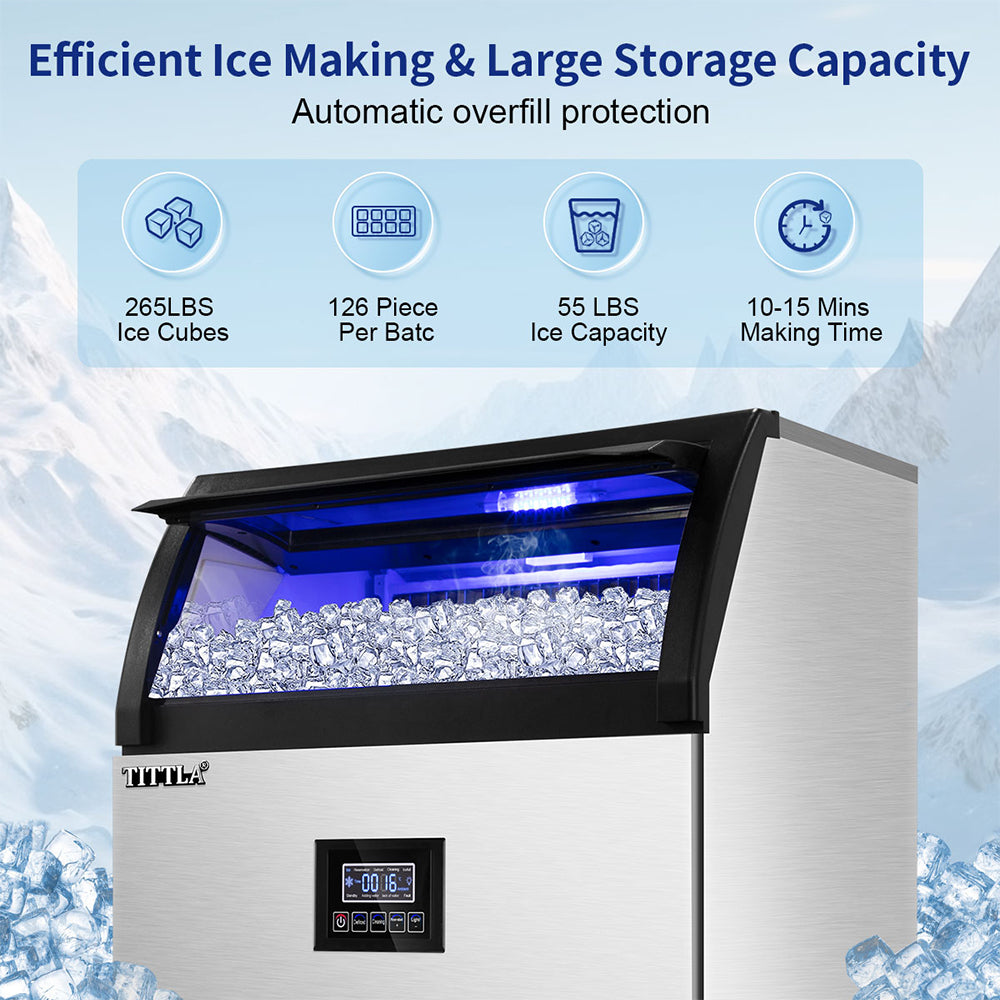 24.3" 265 lb. Built-In Filter Ice Maker with Flip-Up Door