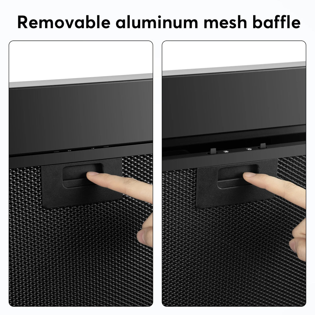 Tylza 30" 600 CFM Stainless Steel Kitchen Under Cabinet Range Hood with 2 x 2W LED Lights and 2 Replacement Charcoal Filter - Tylza