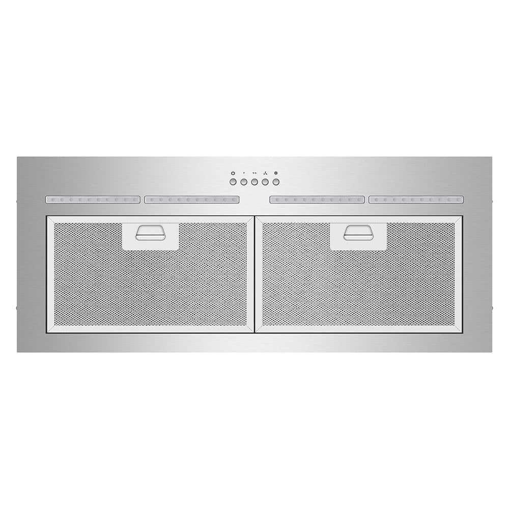30" 600 CFM Convertible Built-In Range Hood, 3-Position Push Button Control with Charcoal Filter, Silver Range Hood.