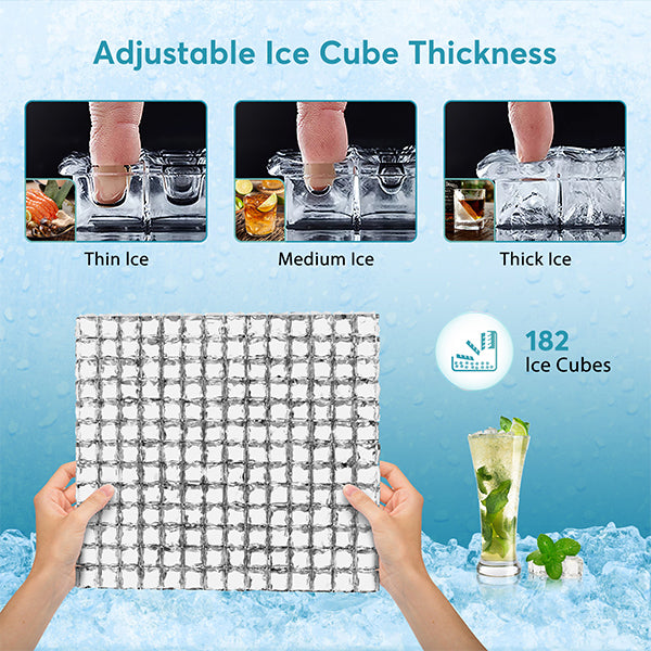 22 in. 600 lbs. per Day Split Commercial Ice Maker 182-Full Size Ice Cubes/Cycle in Silver Two packages Freestanding