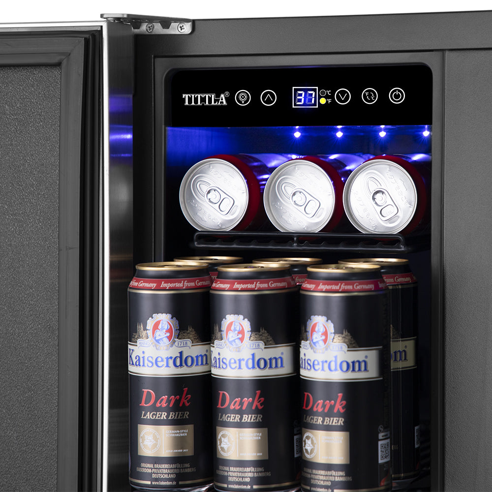 24" Single Zone 120-Can Beverage Refrigerator - Tylza