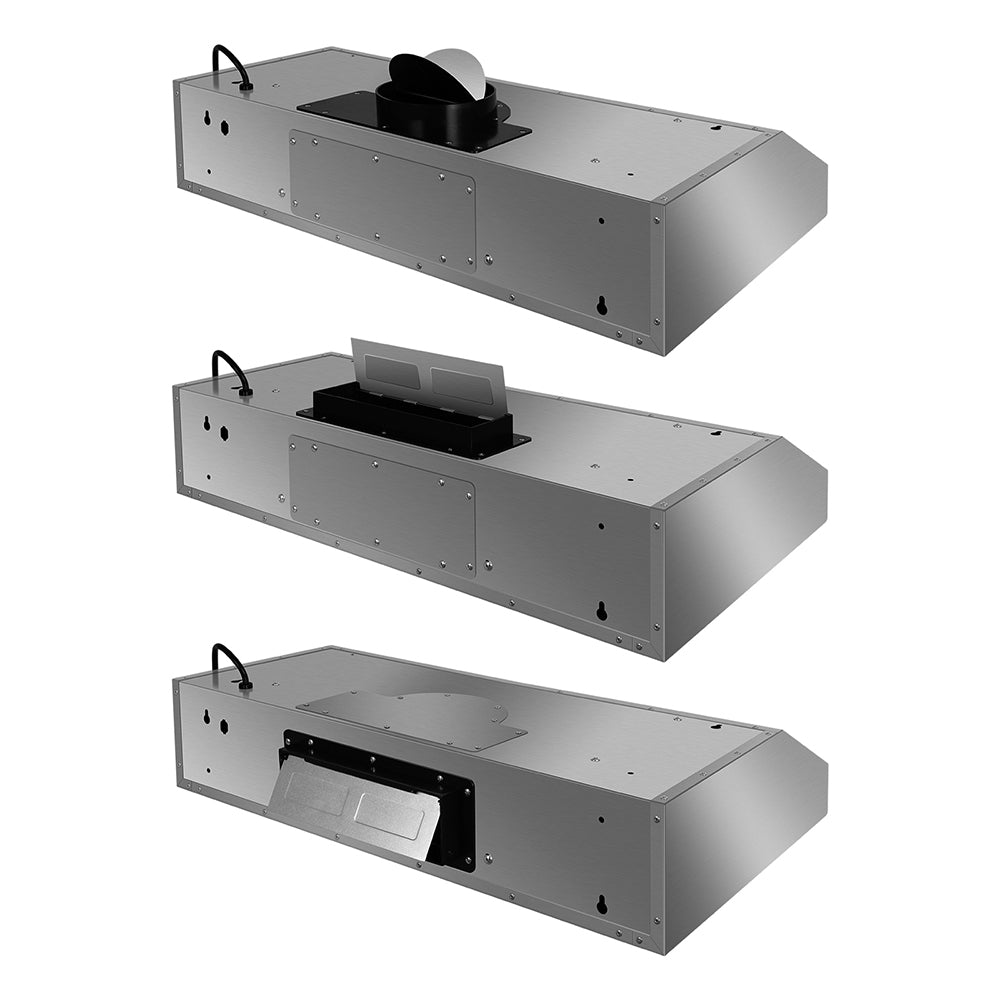 30” 900 CFM Ducted (Vented) Under Cabinet Range Hood with Gesture Sensing and Touch Controls, Silver.