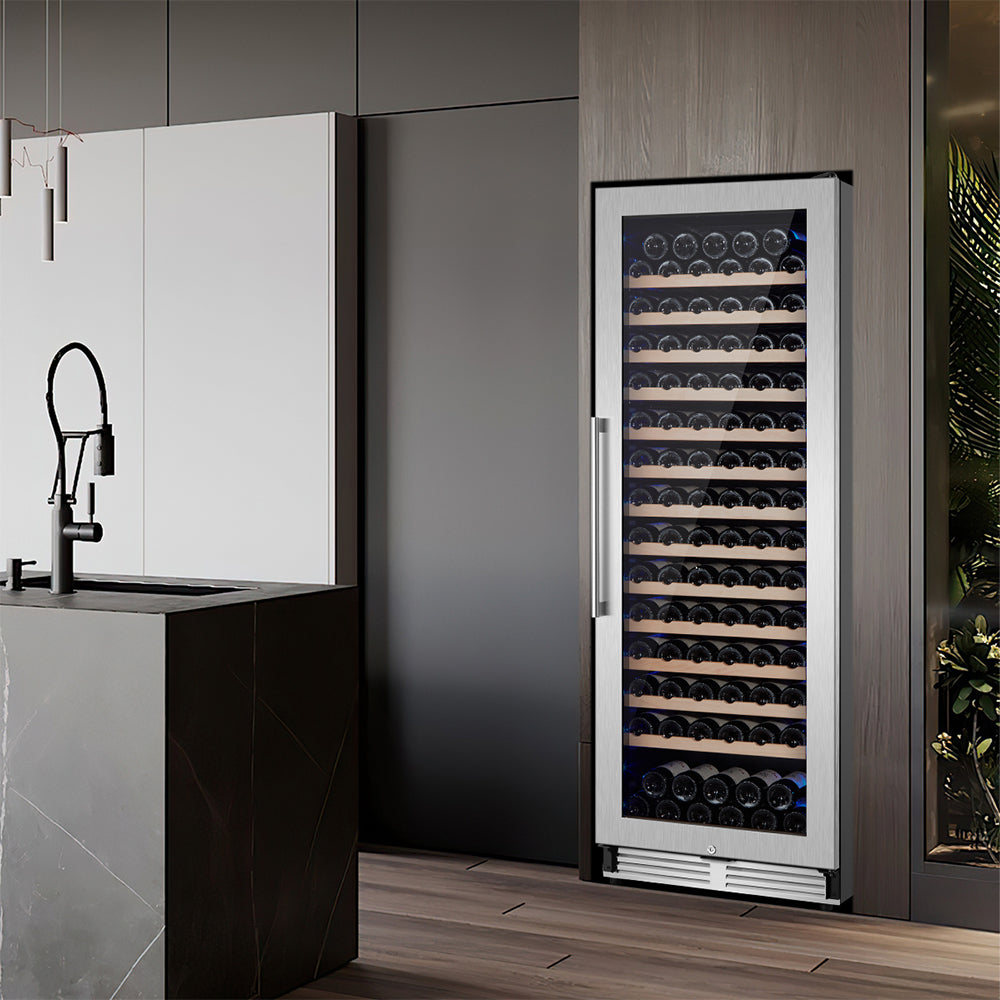 24” Seamless Design 154 Bottle Single Zone Built-In/Freestanding Wine Cooler