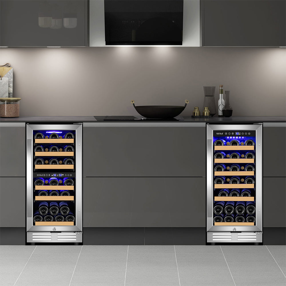 30" Triple Zone 60 Bottle Premium Wine Cooler - Tylza