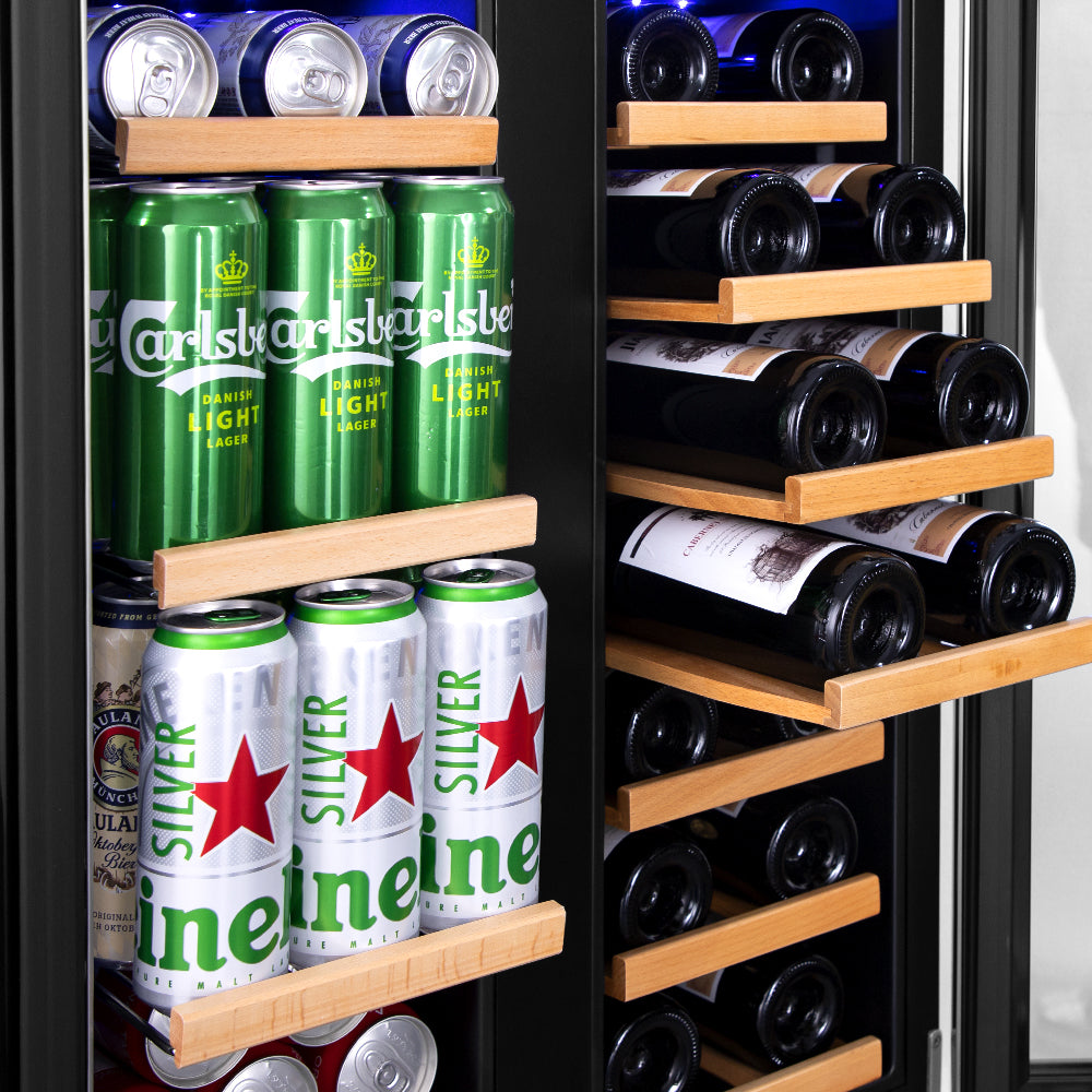 24" Dual Zone 60-Can & 20-Bottle Wine Beverage Cooler - Tylza