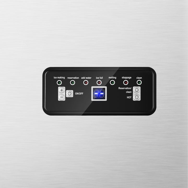 14-inch 88 lb. Water-Filter Ice Maker with Flip Top and Blue LED Lighting.