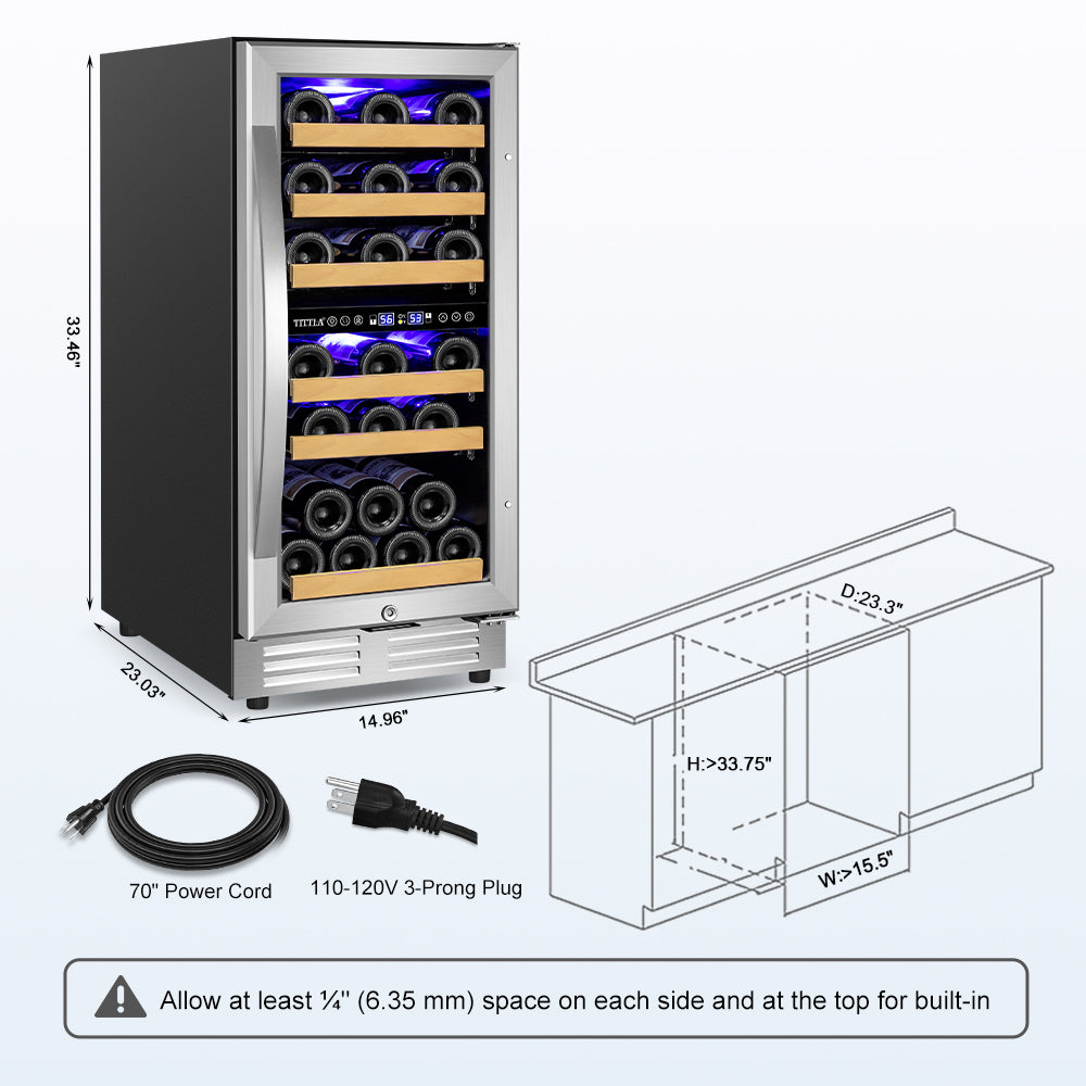Dual Zone Wine Cooler | Built-in | Tylza