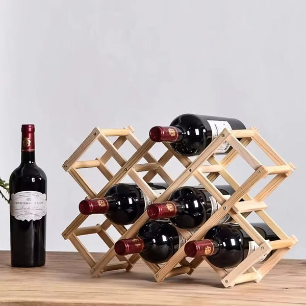 Stackable Wine Storage Rack, Wooden Wine Racks