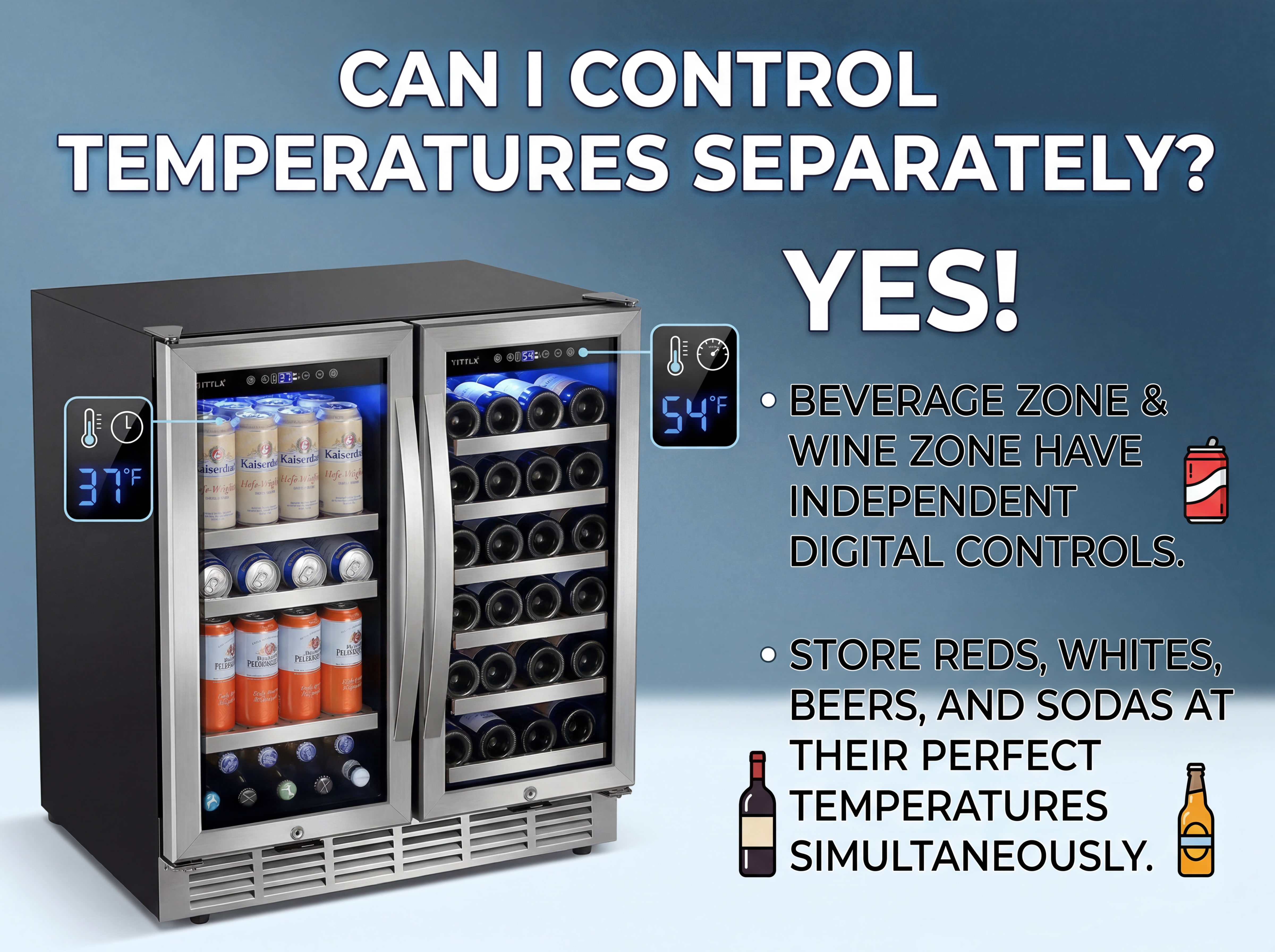 Beverage Refrigerator | 80-Can | Tylza