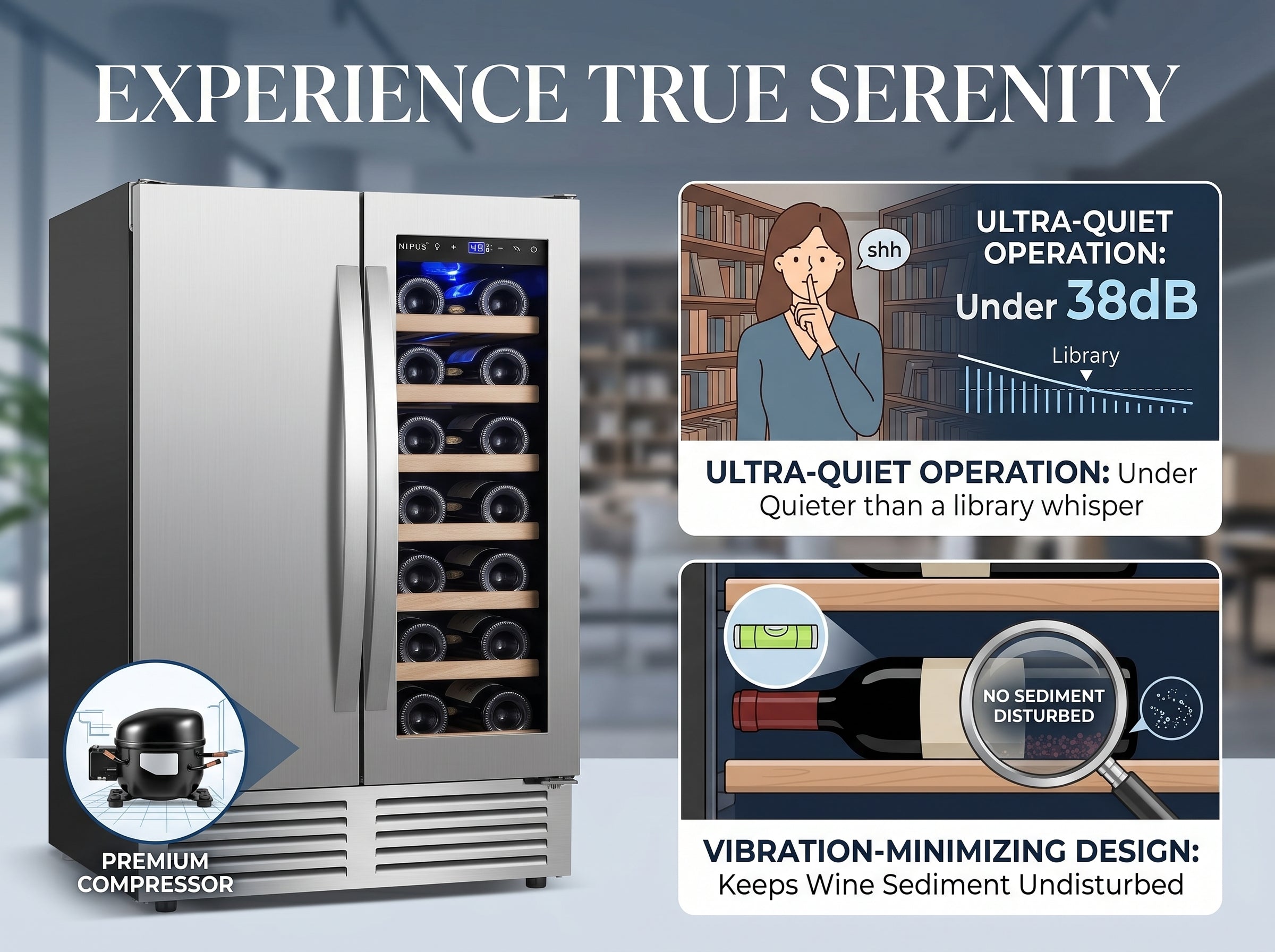 Dual Zone Wine Cooler | Built-in | Tylza