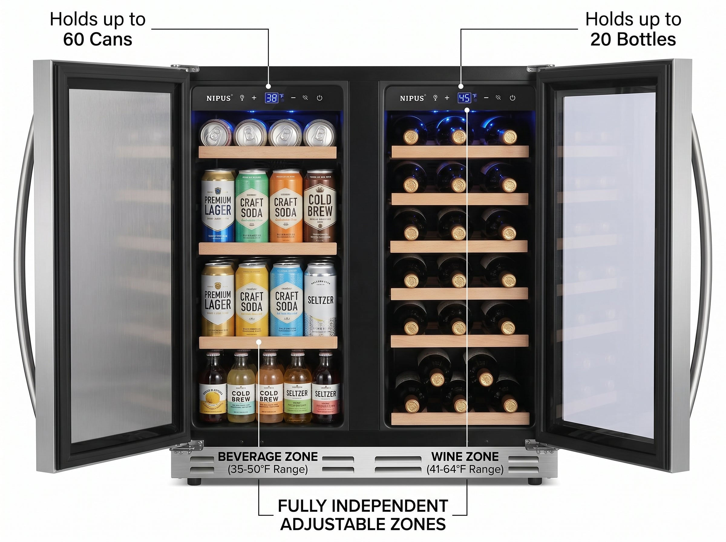 Dual Zone Wine Cooler | Built-in | Tylza