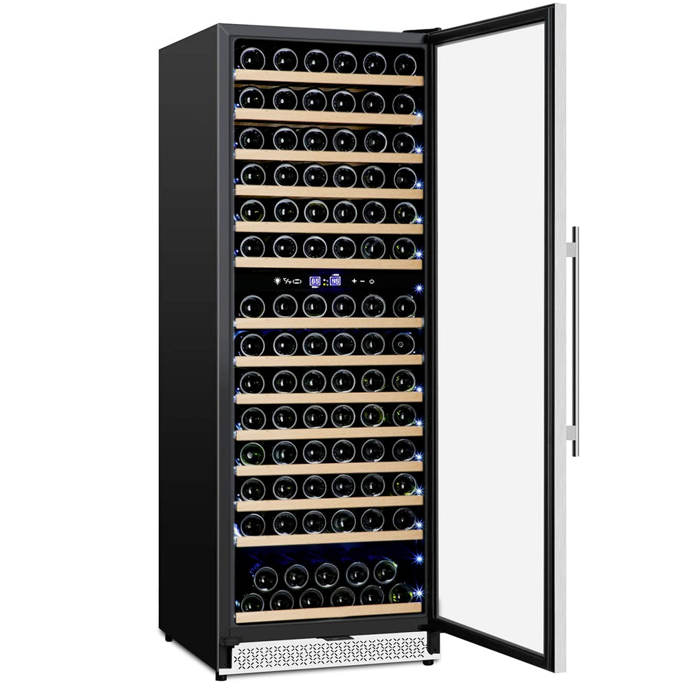 24 Inch Dual Zone Upright Tall 154 Bottles Wine Cooler