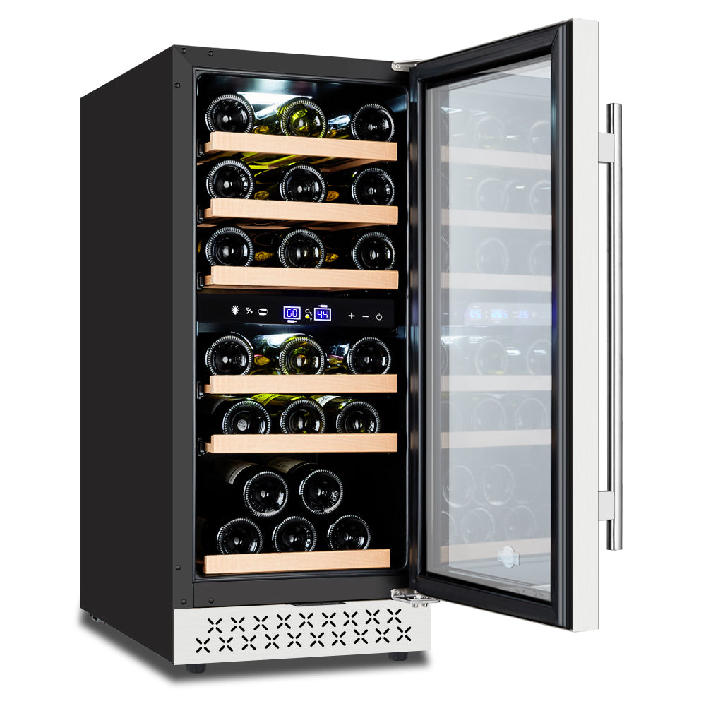 15" Built-in 30 Bottle Dual Zone Wine Coolers