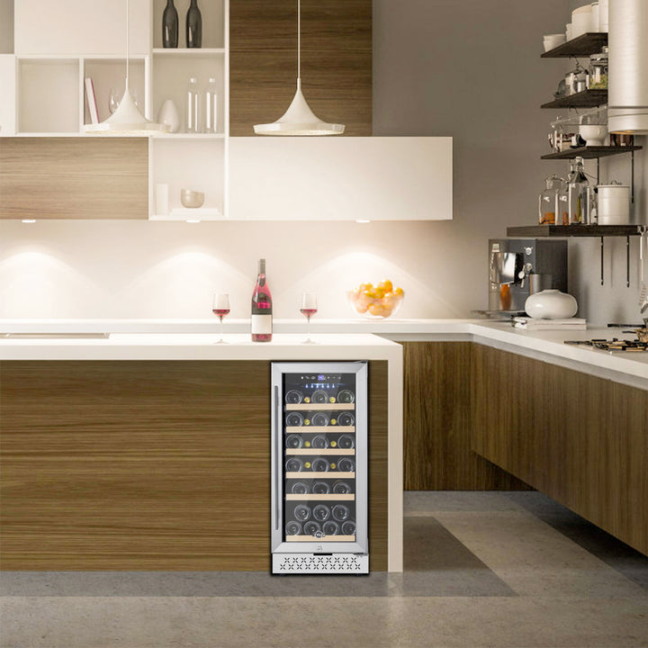 15" Built-in 30 Bottle Single Zone Wine Coolers