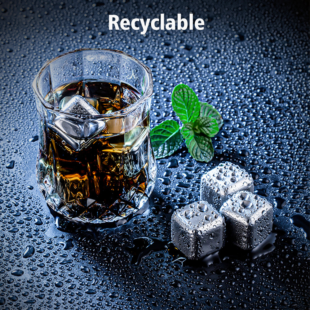8 Pcs Stainless Steel Ice Cubes